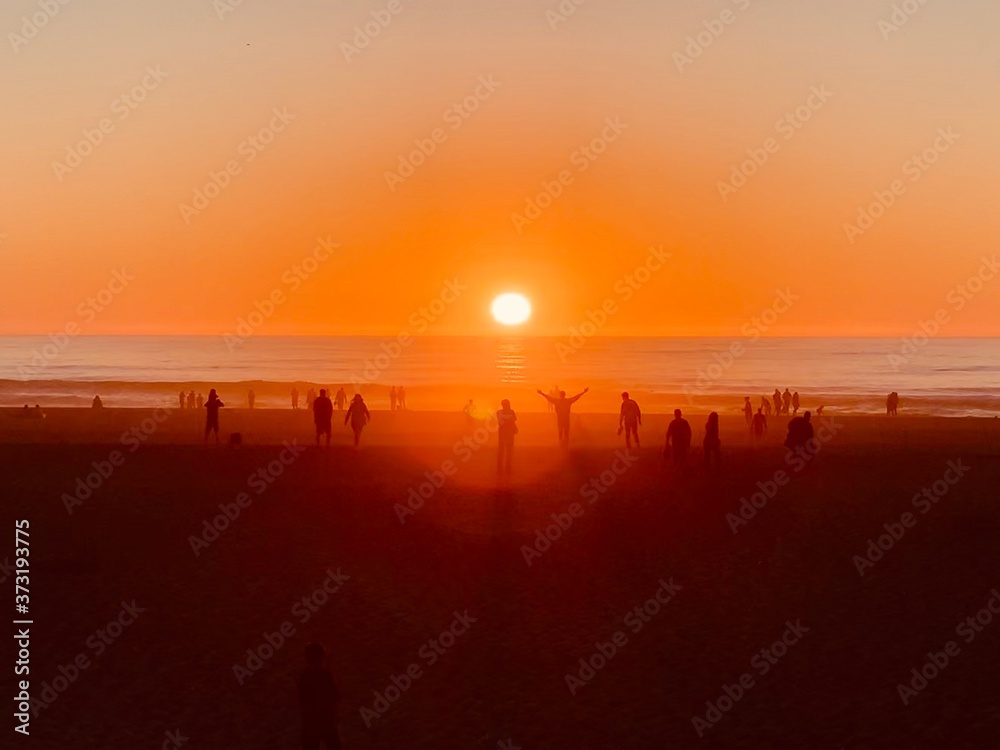 sunset at the beach