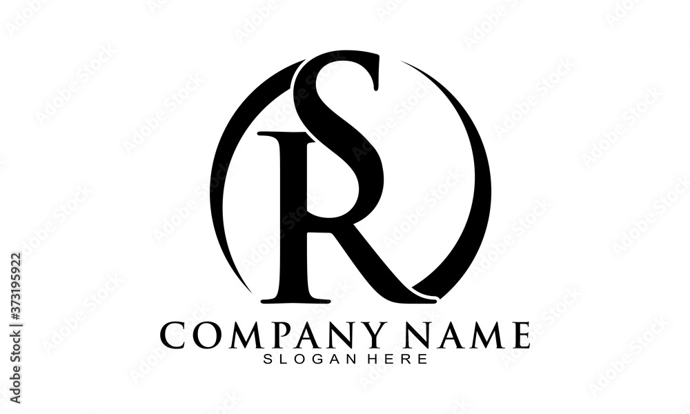 Fototapeta premium Abstract SR vector logo design