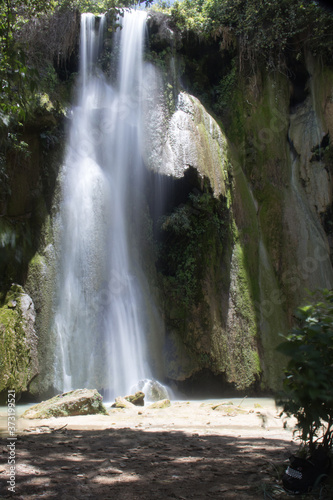 waterfalls and rocks