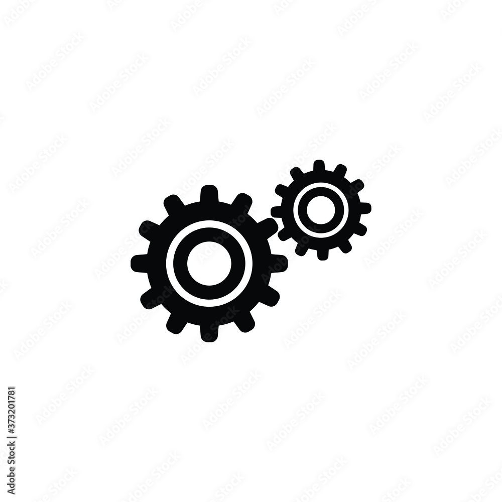 Gear icon isolated vector on white background, sign and symbol Gear icon isolated vector on white background, sign and symbol