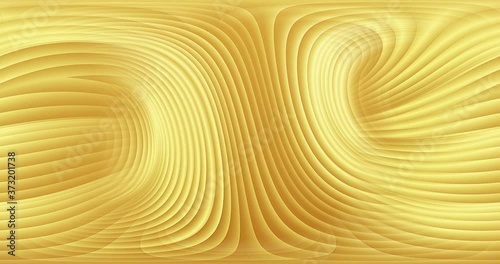 4k 3D animation of rows of colorful yellow stripes. Geometry pattern motion background. 3D - rendering