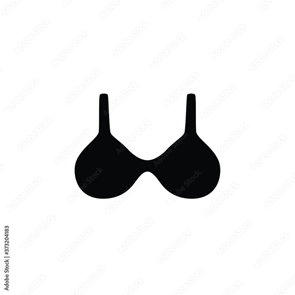 Female bra icon isolated vector on white background, sign and symbol Female bra icon isolated vector on white background, sign and symbol