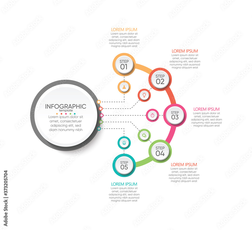 Fototapeta premium Presentation business abstract background infographic template