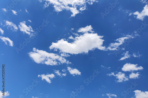 clouds  blue sky background design elements. Pantone Classic Blue.