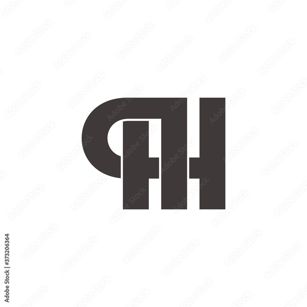 letter hq simple linked lines geometric logo vector letter hq simple linked lines geometric logo vector