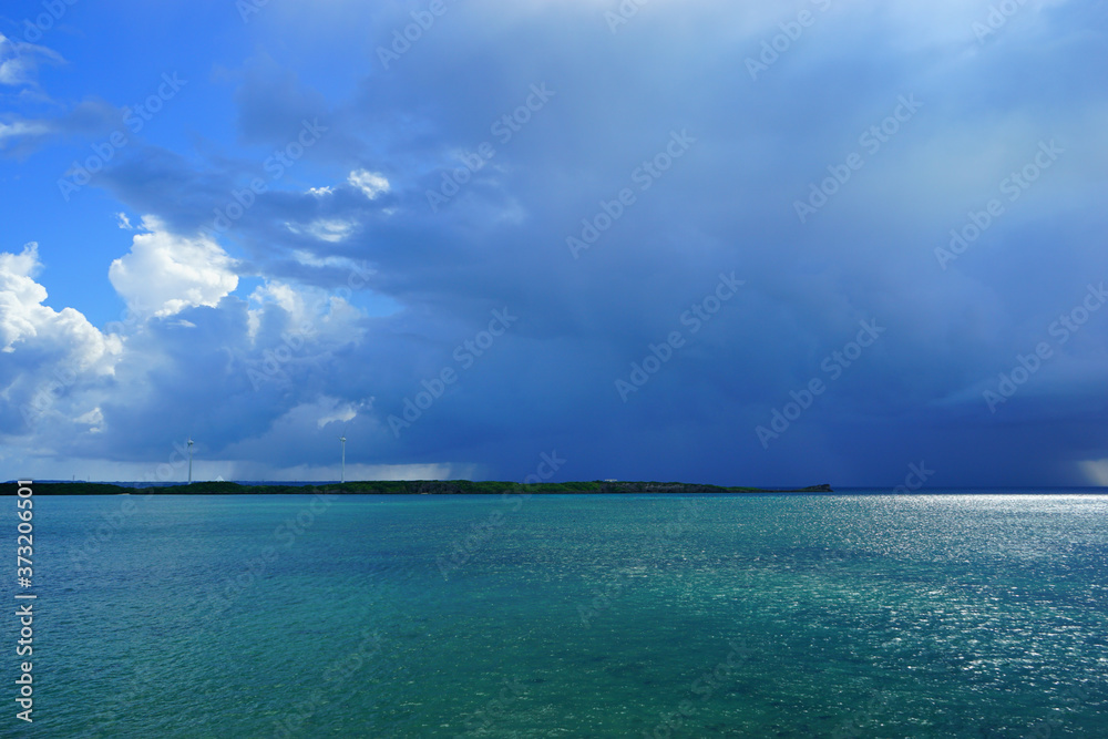 The Blue Sea of Okinawa, Japan The Blue Sea of Okinawa, Japan