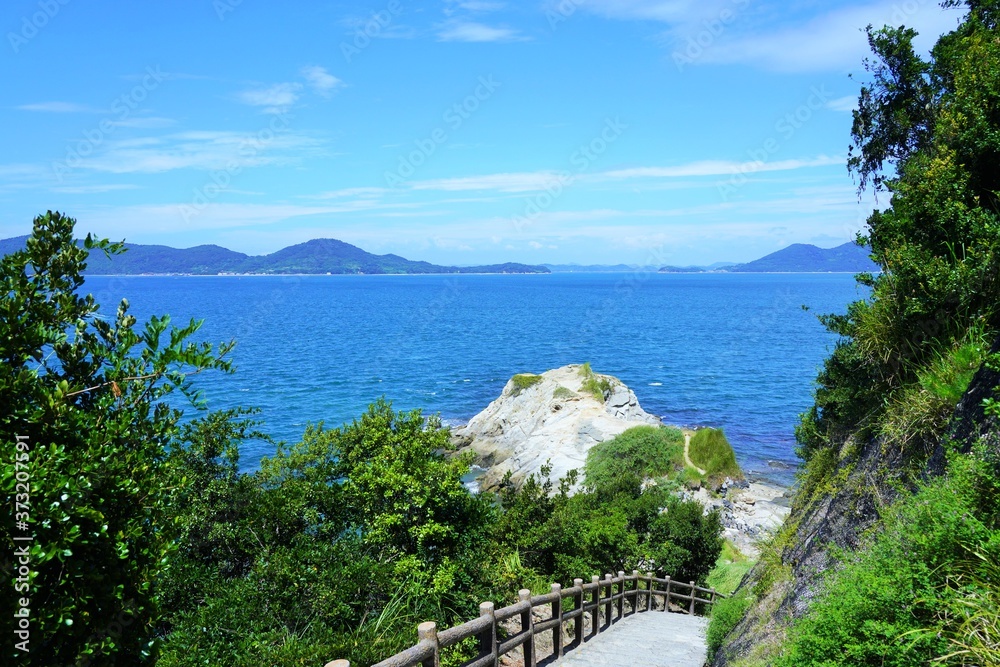 Naklejka premium 香川県・屋島先端・長崎の鼻