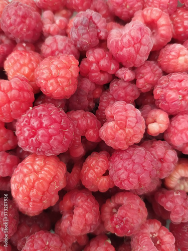Background from berries of a raspberry