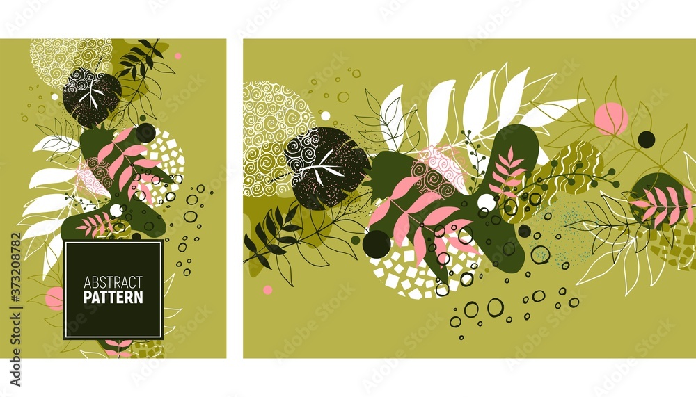 Abstract background with botanical elements Abstract background with botanical elements