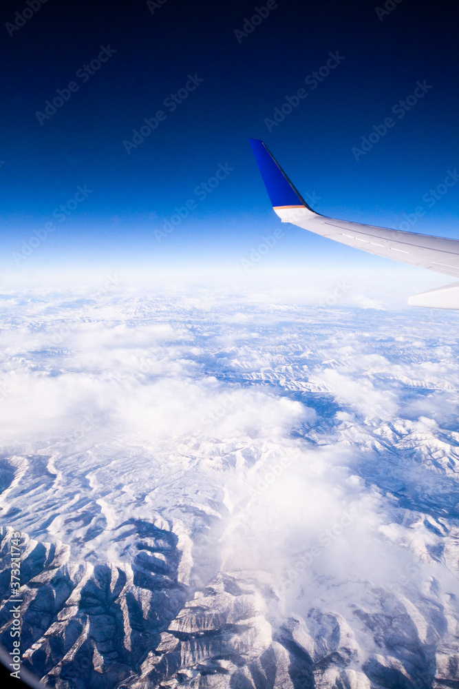 Fototapeta premium view from airplane window