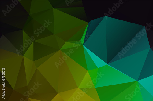 Gradient Green vector shining triangular layout. Glitter abstract illustration