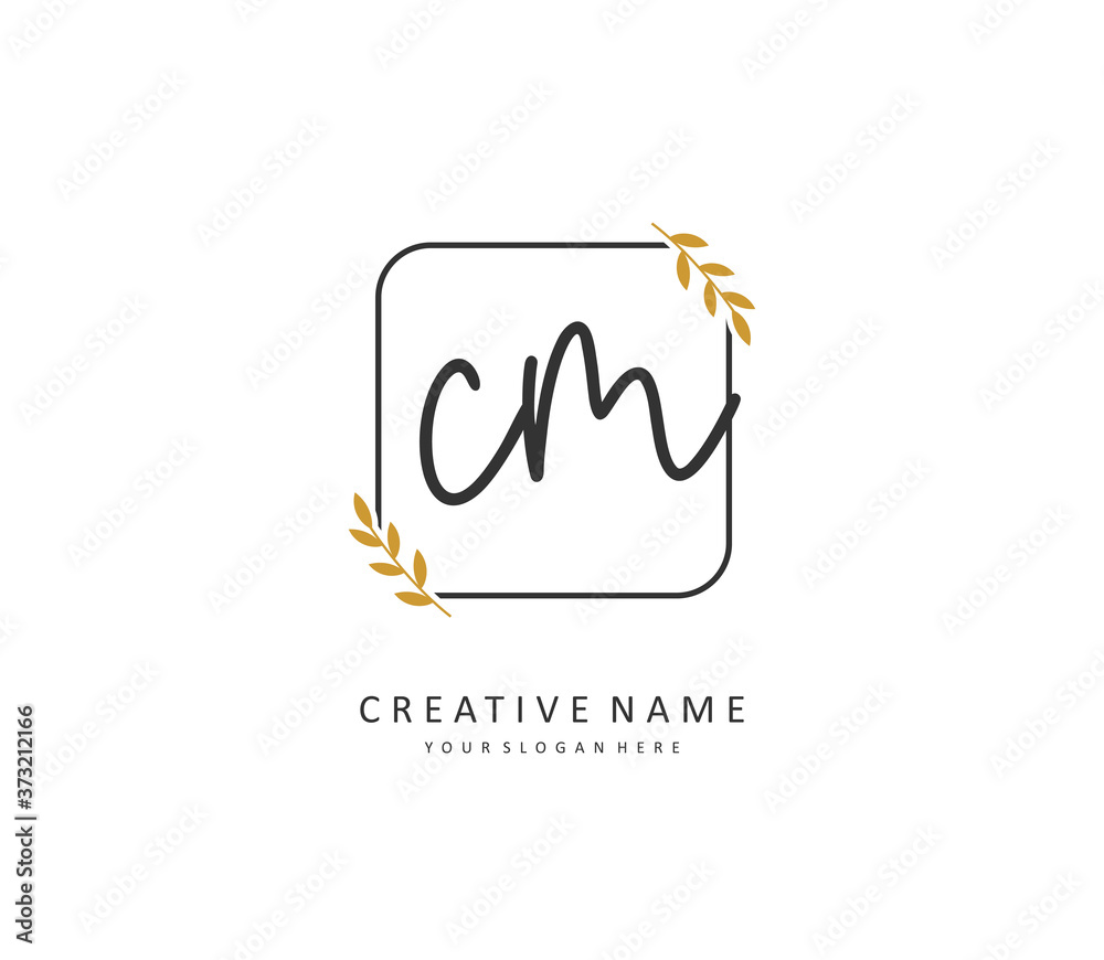 C M CM Initial letter handwriting and signature logo. A concept handwriting initial logo with template element. C M CM Initial letter handwriting and signature logo. A concept handwriting initial logo with template element.