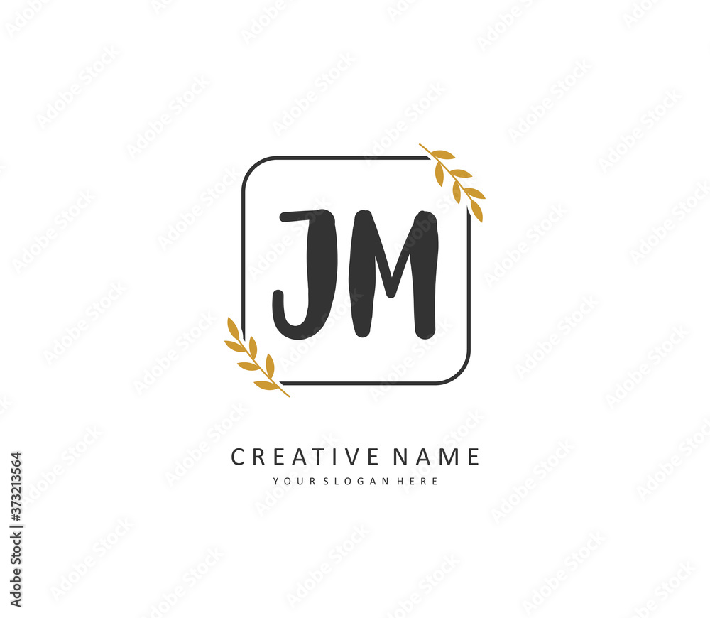 J M JM Initial letter handwriting and signature logo. A concept handwriting initial logo with template element. J M JM Initial letter handwriting and signature logo. A concept handwriting initial logo with template element.