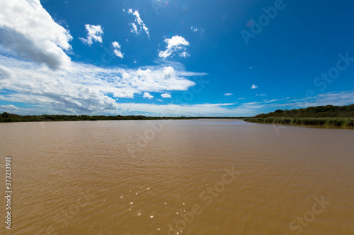 River and Landscape in ISimangaliso Wetland Park in KwaZulu-Natal, South Africa