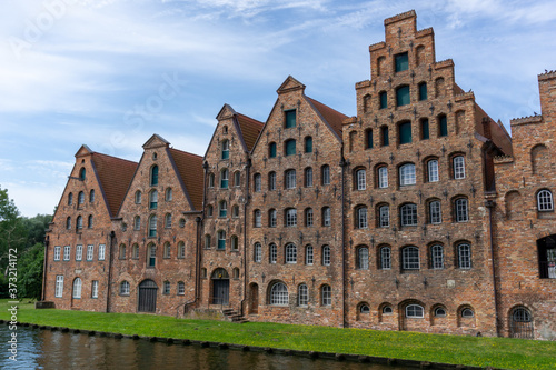 historic old buildings in the city center of Lubeck © makasana photo