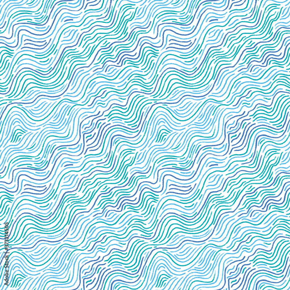 Seamless pattern with waves. Design for backdrops with sea, rivers or water texture. Repeating texture. Surface design.