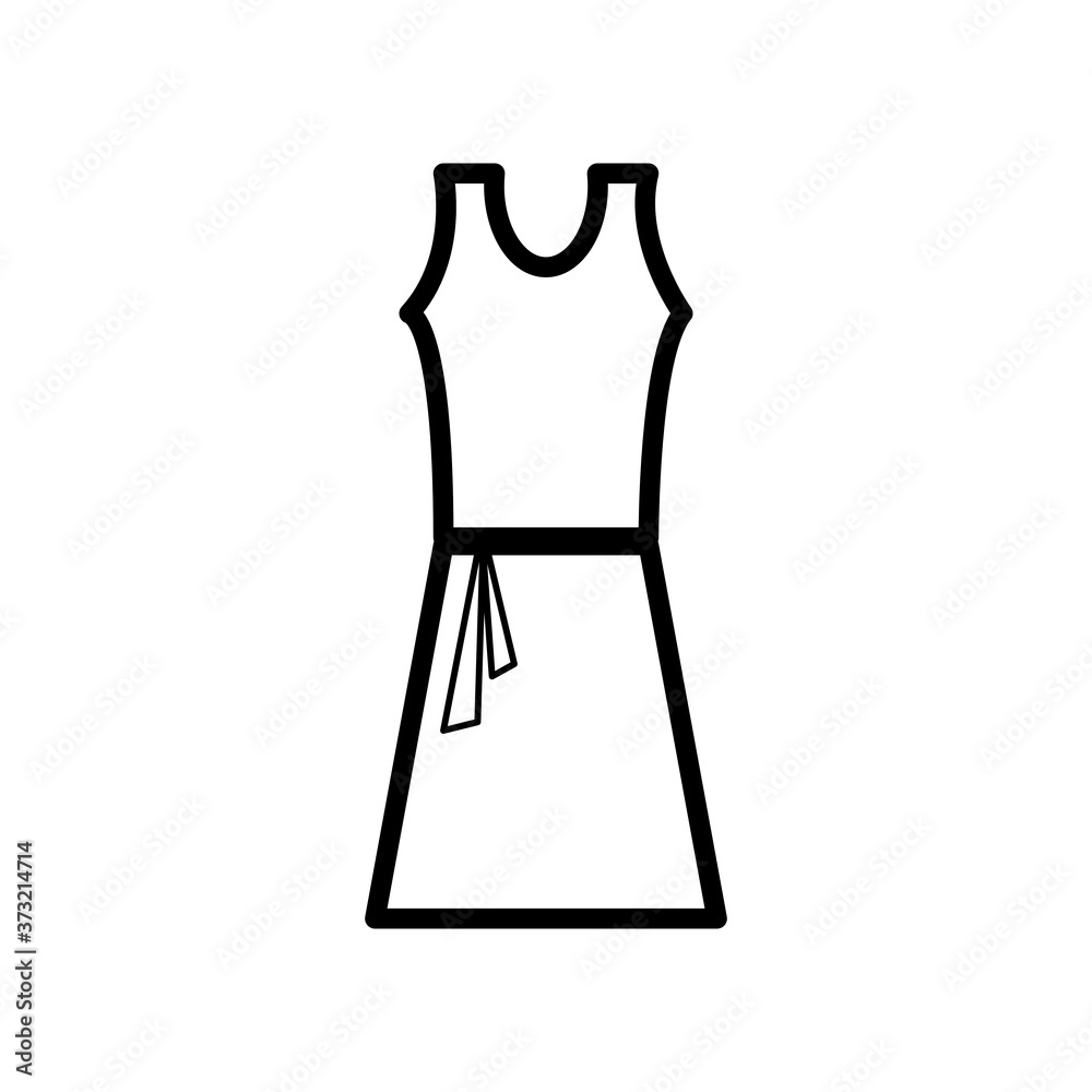 Sundress icon, woman fashion icon design outline Sundress icon, woman fashion icon design outline