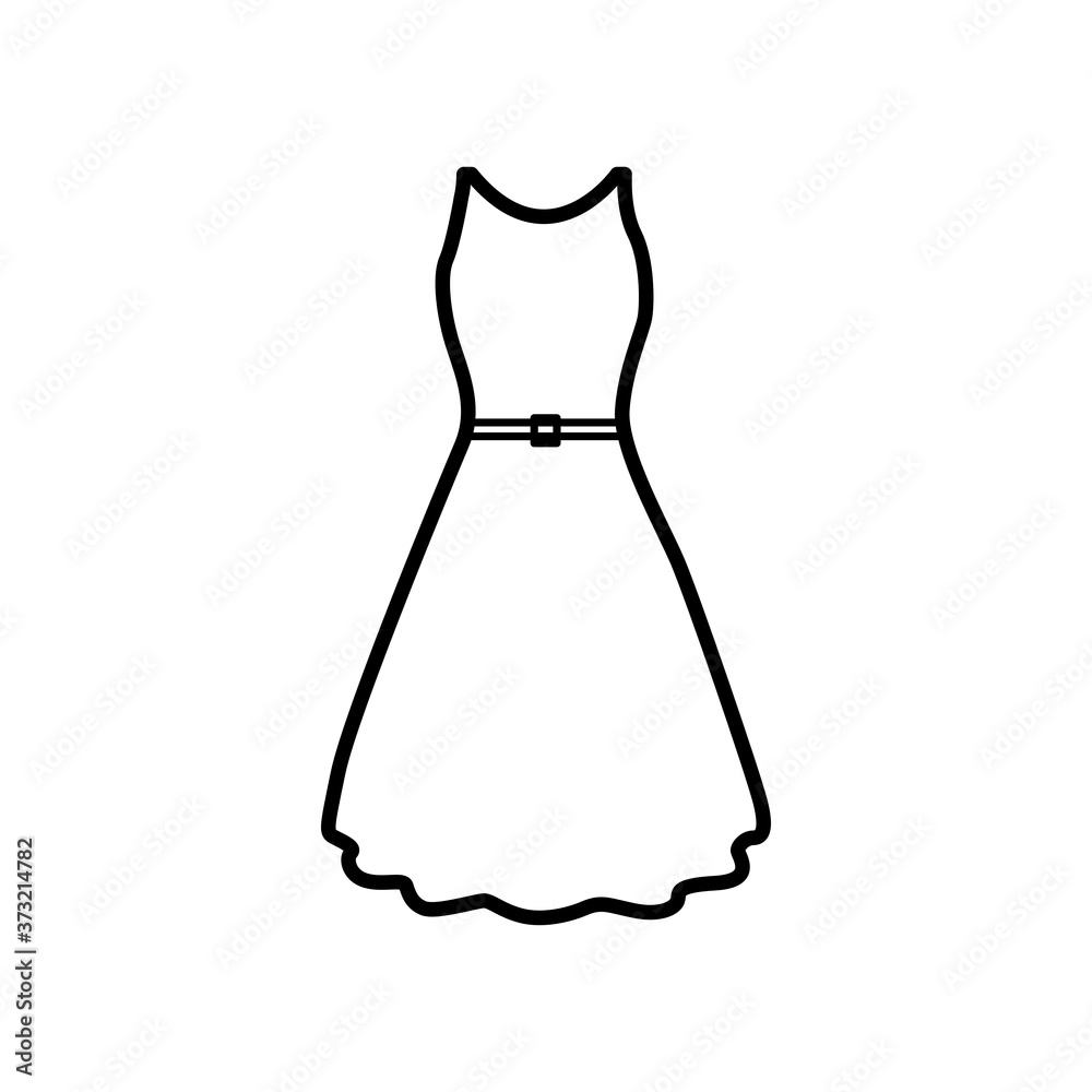 Dress without sleeves icon vector illustration