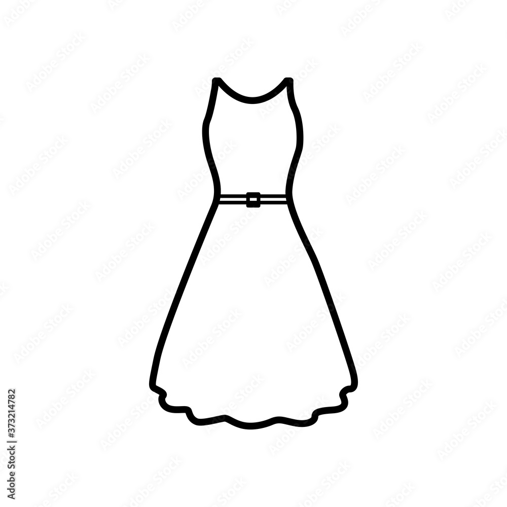 Dress without sleeves icon vector illustration Dress without sleeves icon vector illustration