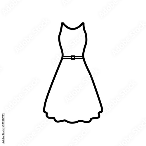 Dress without sleeves icon vector illustration