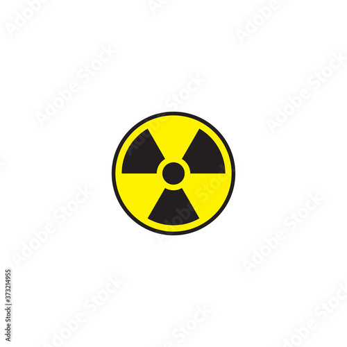 Radioactive Icon Vector in Trendy Flat Style. Round Radiation Hazard Symbol Illustration photo