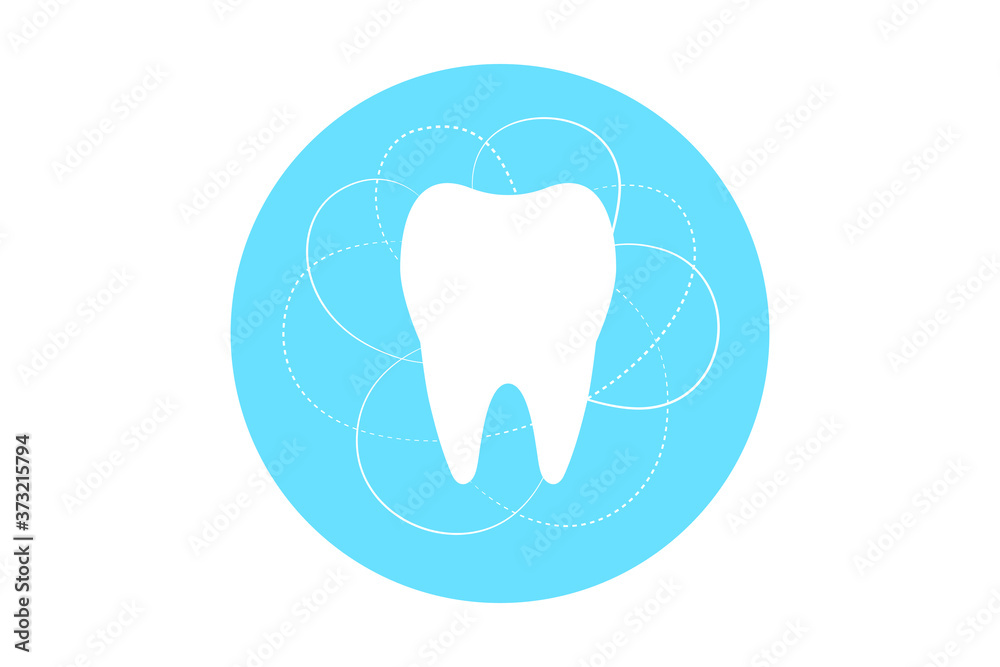 EPS 10 vector. A tooth icon with the lines. Good design element or logotype. EPS 10 vector. A tooth icon with the lines. Good design element or logotype.