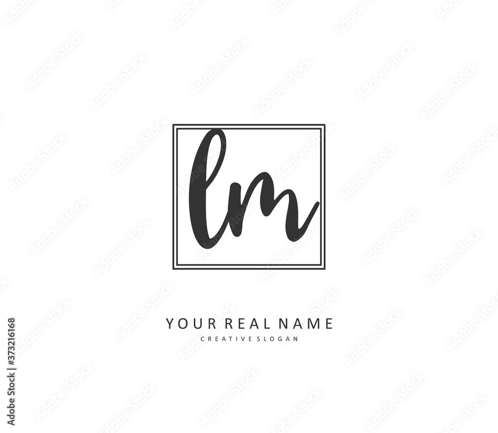 L M LM Initial letter handwriting and signature logo. A concept handwriting initial logo with template element. L M LM Initial letter handwriting and signature logo. A concept handwriting initial logo with template element.