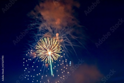 Fireworks on summer night