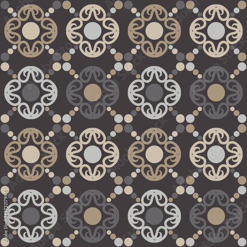 Paisley ornament. Seamless background. Design with manual hatching. Ikat. Vector illustration for web design or print.