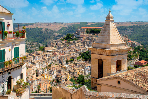 View of Ragusa Ibla, a UNESCO heritage town of Sicily island, Italy 