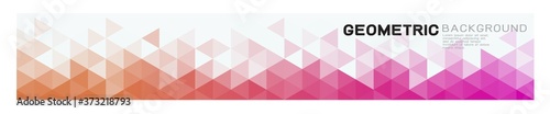 Geometric horizontal background with colorful gradient triangle pattern strip on below position and white space on top. Abstract background for business or corporate presentation. vector illustration