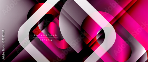 Wallpaper Mural Vector geometric abstract background with lines and modern forms. Fluid gradient with abstract round shapes and shadow and light effects Torontodigital.ca