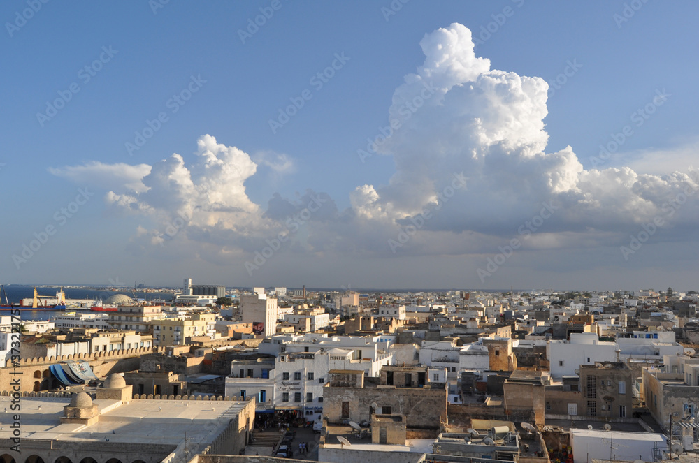 Top view of Sousse. Eastern architecture. Tunisia