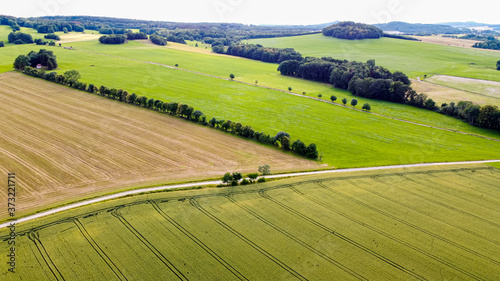 air view of the german village seifhennersdorf photo