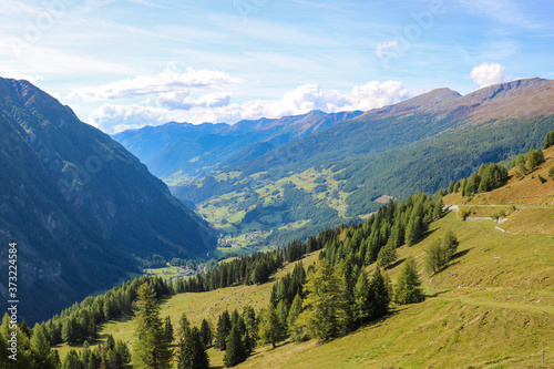 Beautiful mountain views from Grossglockner High Alpine Road, Austria. © Dzmitry
