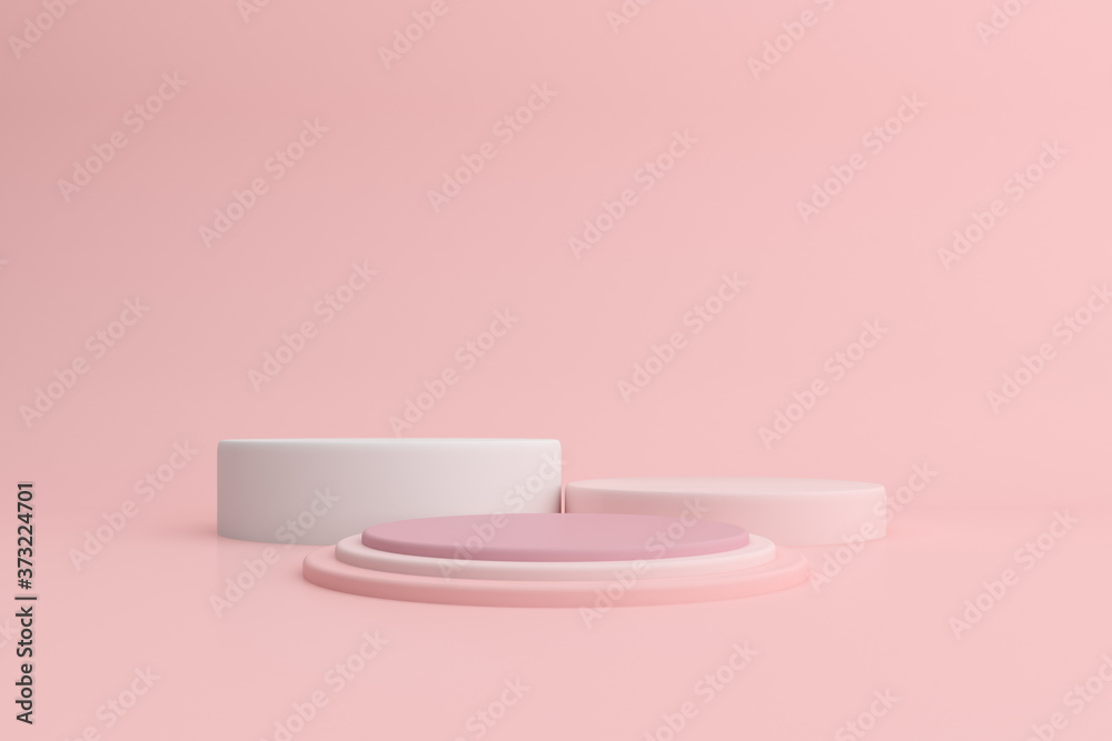 3D rendering of geometry podium, Minimal style. 3D rendering of geometry podium, Minimal style.