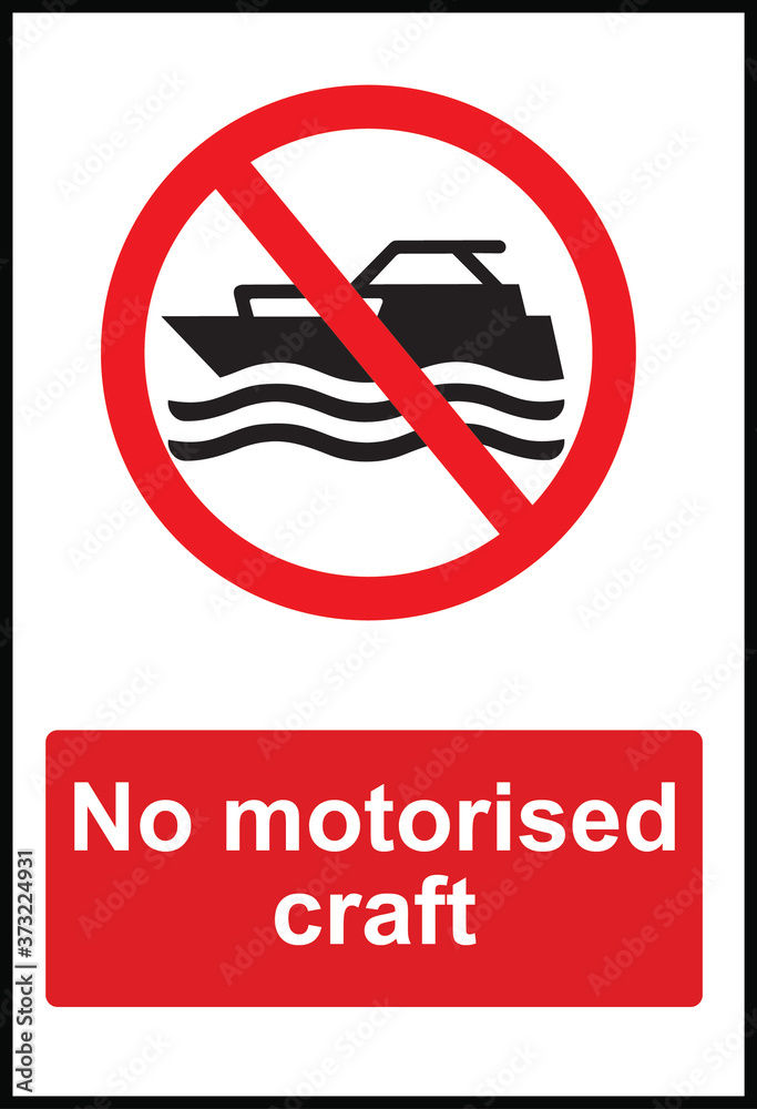 No motorised craft signs and symbols No motorised craft signs and symbols