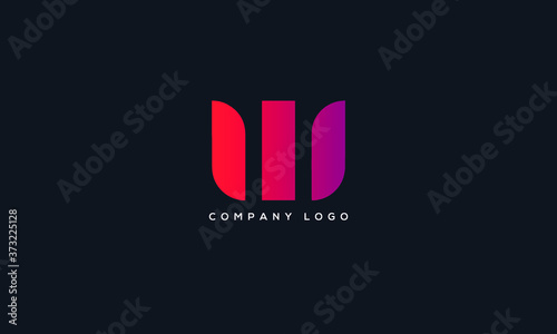 Alphabet letter icon logo IW WI