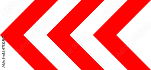 Red-white road sign for "left hand curve" and Dangerous Bend Direction Sign Vector