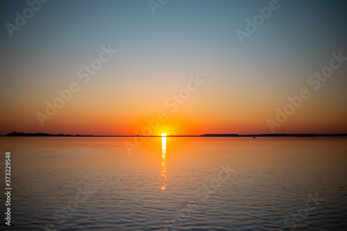 Lovely sunset lake sea sky water sun  