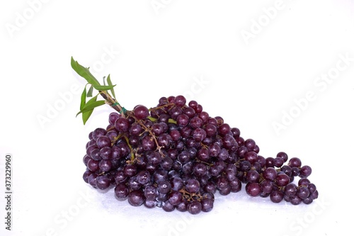 bunch of grapes isolated on white background 