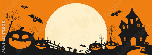 happy halloween day background, pumpkin monster vector design
