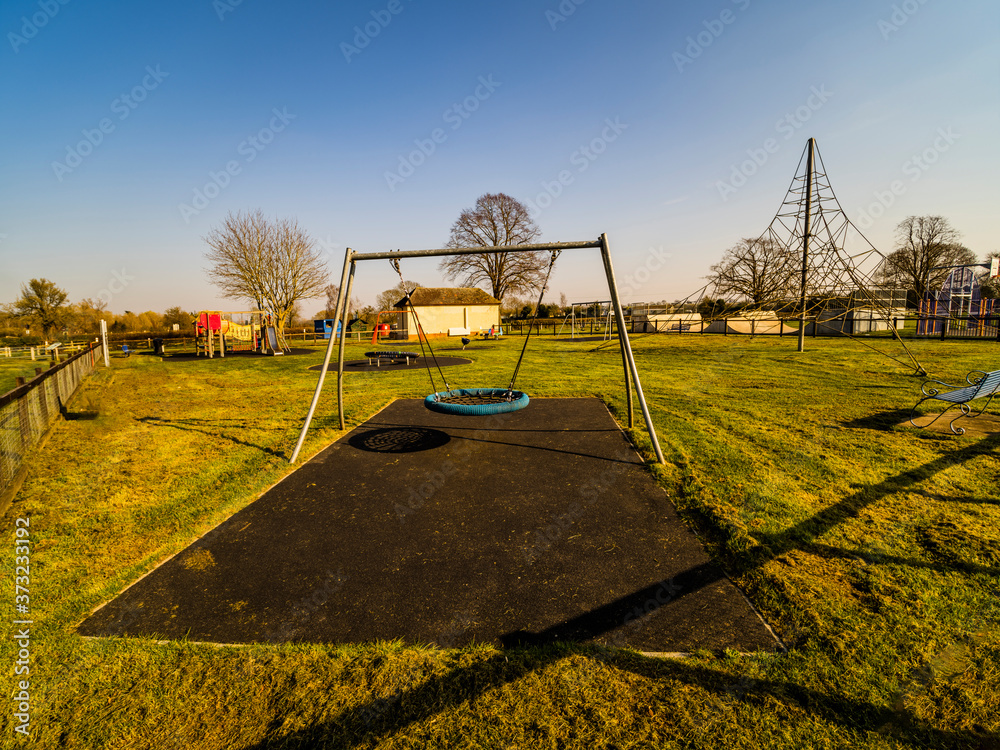 childrens playground in public park england uk childrens playground in public park england uk
