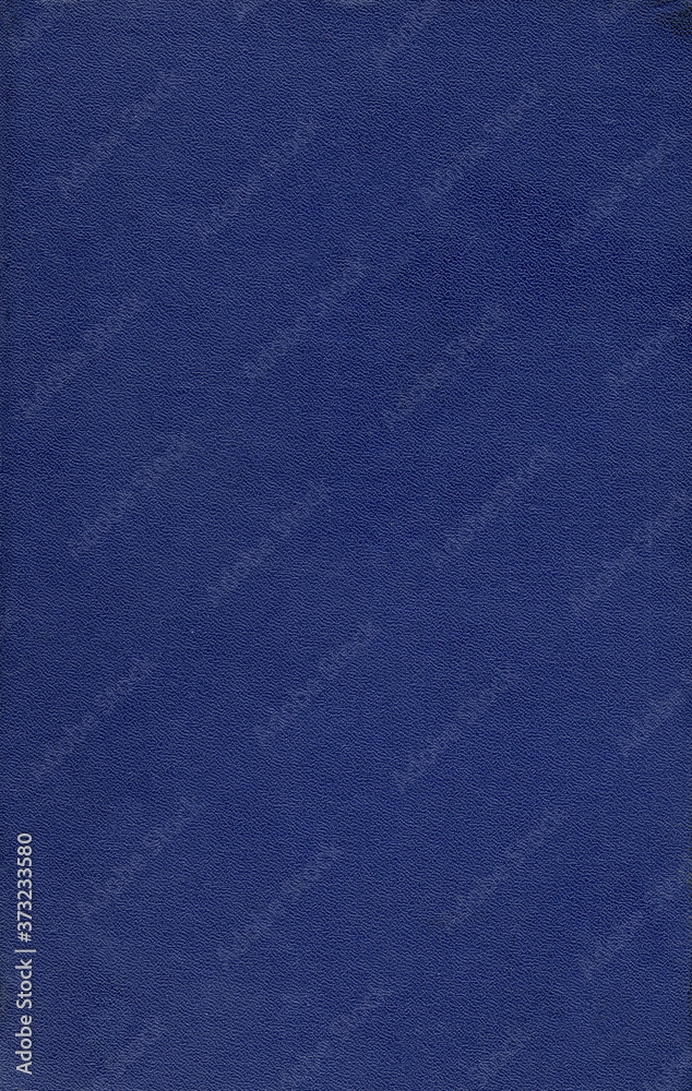 Textile texture. Blue old book cover. Rough canvas surface. Blank retro page. Empty place for text. Perfect for background and vintage style design.