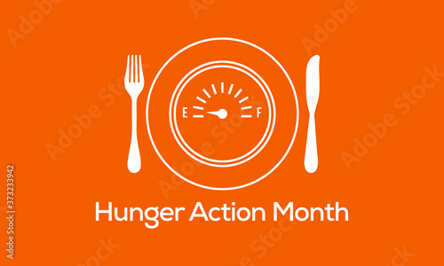 Vector illustration on the theme of Hunger action month observed each year during September.