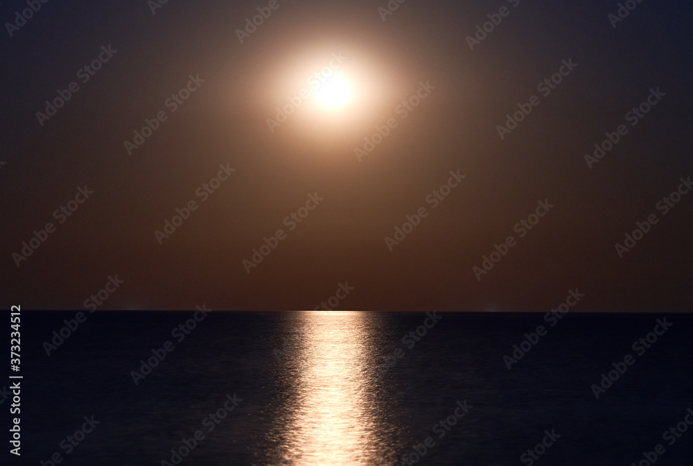 moon path on sea water