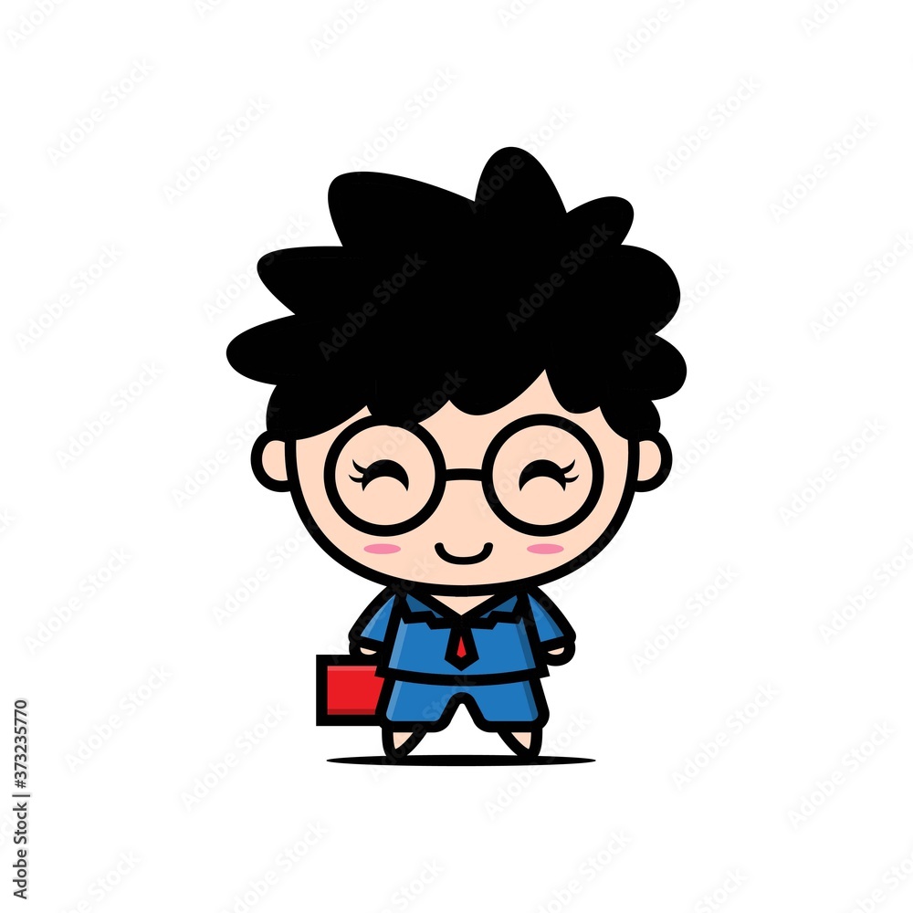 businessman character kawaii design illustration
