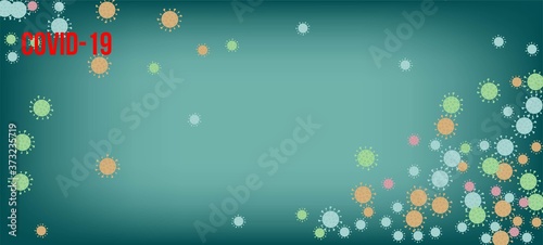 Covid-19 Quarantine nCoV Banner. Virus Protection Flat Corona Web 