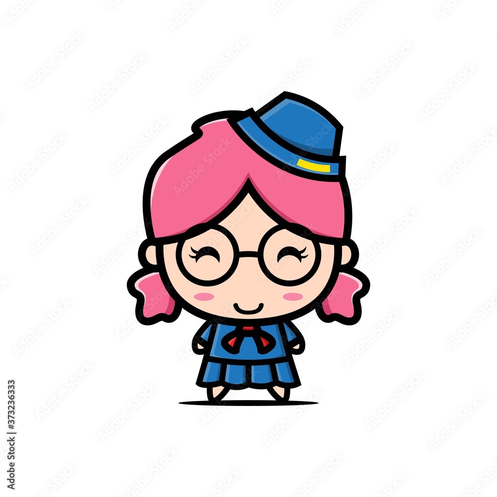 kawaii character post courier design illustration kawaii character post courier design illustration