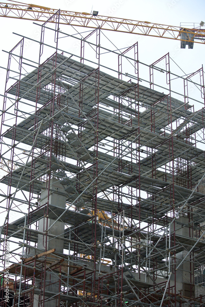 JOHOR, MALAYSIA -APRIL 13, 2016: Scaffolding used as the temporary structure to support platform, form work and structure at the construction site. Also used it as a walking platform for workers.
JOHOR, MALAYSIA -APRIL 13, 2016: Scaffolding used as the temporary structure to support platform, form work and structure at the construction site. Also used it as a walking platform for workers.